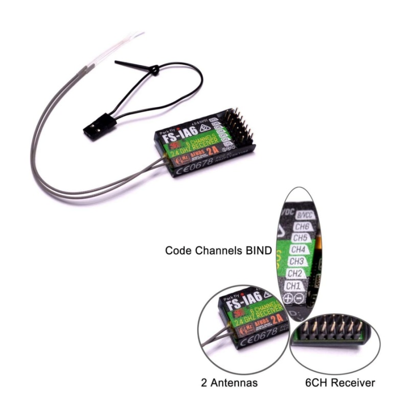 Drone Racing Antenna - Flysky FS-IA6 Ontvanger 6CH Dubbele Antenne