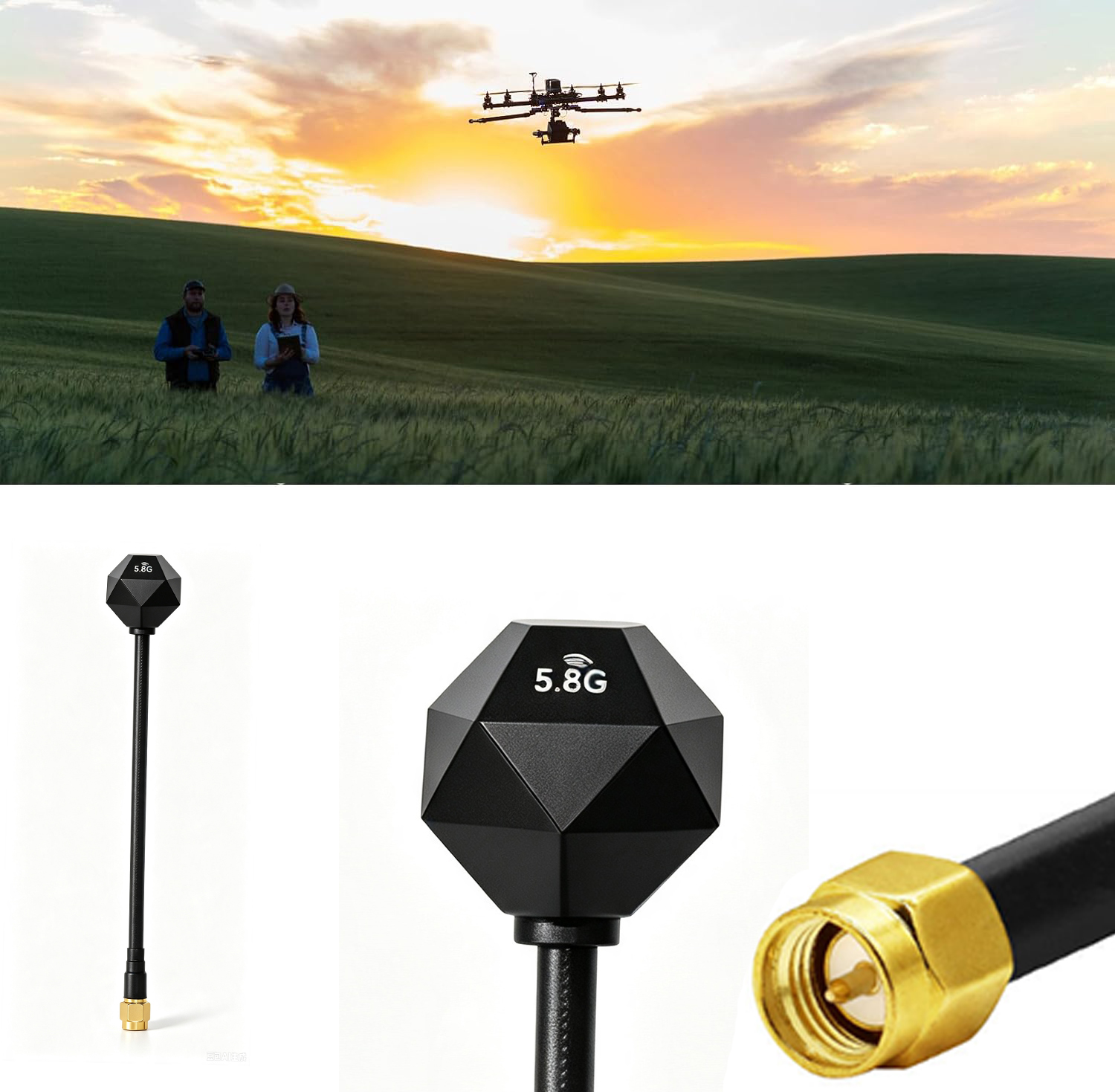 5.8GHz 3.5dBi Antenne LHCP RP  - Drone Racing Antenna recensie en prijs